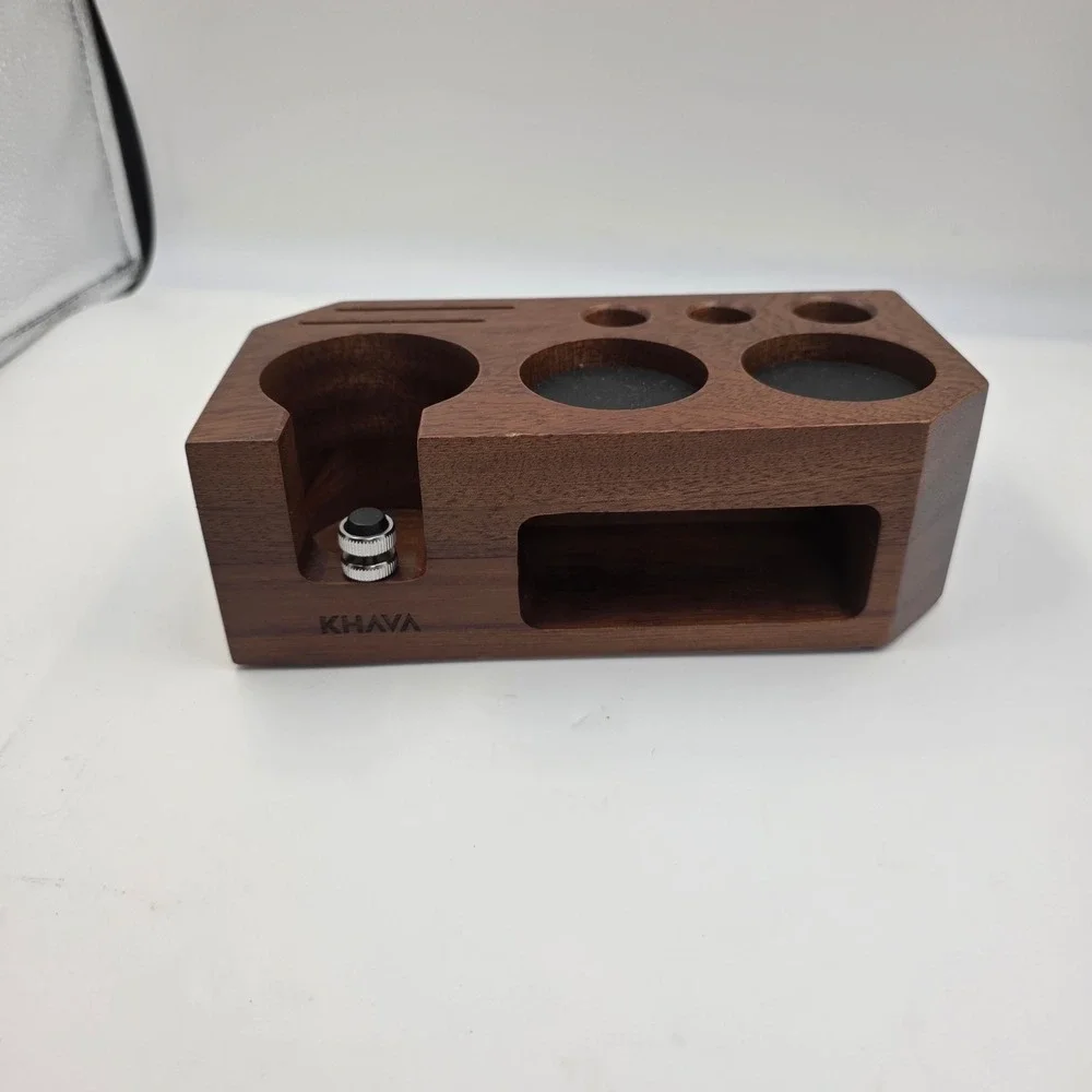 KNODOS Rosewood Espresso Tamping Station 54mm for Breville Portafilter Holder O3